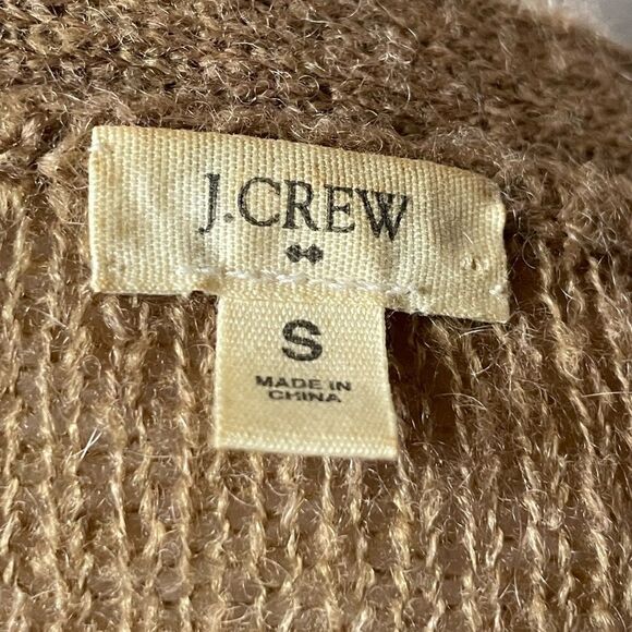 J. Crew Tan V-Neck Cardigan w/Snap Buttons Down the Center *Wool* (Small) - Picture 8 of 11